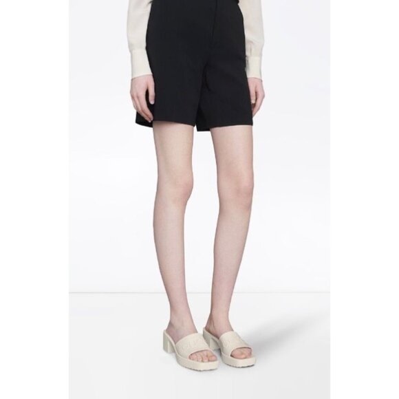 Gucci Logo Embossed Mid-heel Rubber Sandals Mystic White 624730 EU41 - Picture 11 of 11